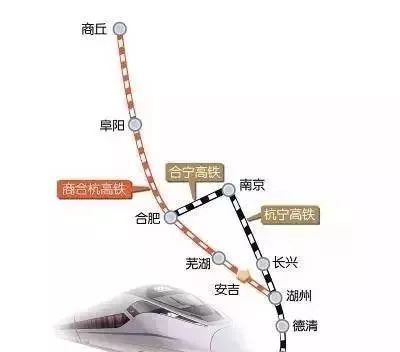 商合杭高铁线路图，中原与东南沿海的连通大动脉